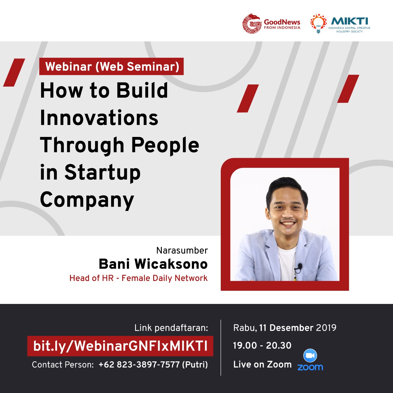 Kelas GNFI: How To Build Innovations Through People In Startup Company