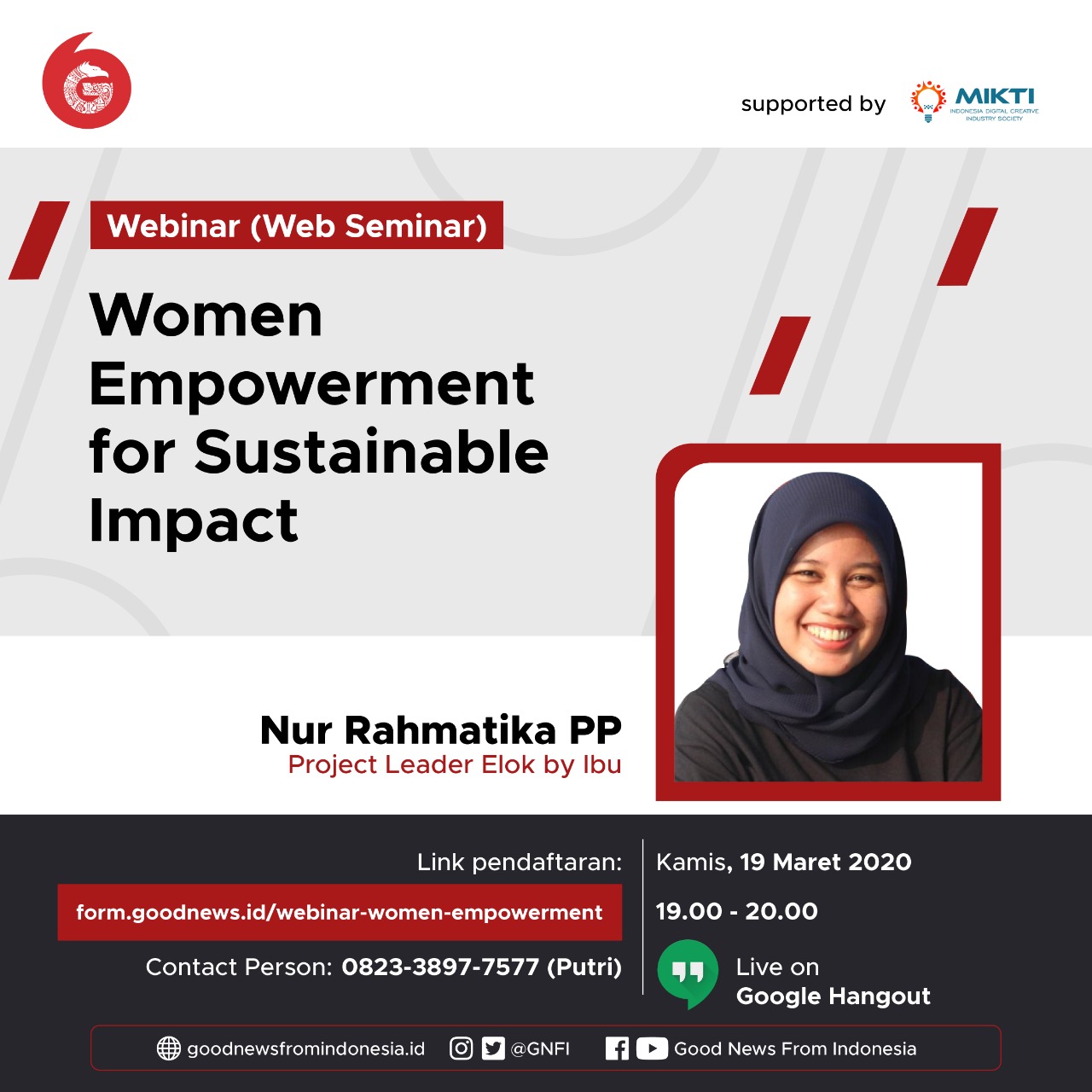 Kelas GNFI: Women Empowerment for Sustainable Impact
